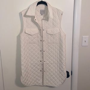 Cream quilted vest